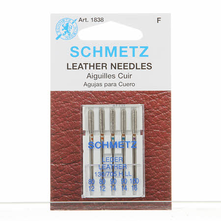 Schmetz Leather Machine Needles Size 80/90/100 (5 pack)