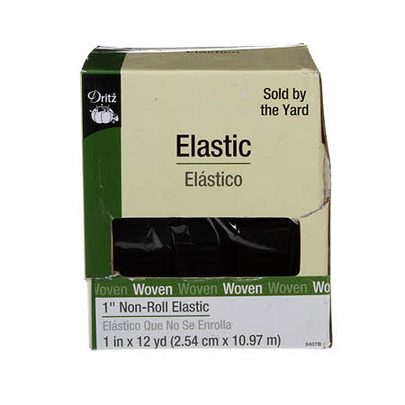 Dritz Black Non Roll 2.54cm (1") Elastic