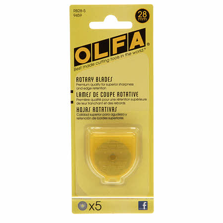 Olfa 28mm Rotary Cutter Replacement Blades - 5 Pack