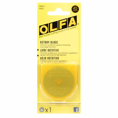 Olfa 45mm Rotary Cutter Replacement Blade 1 pack
