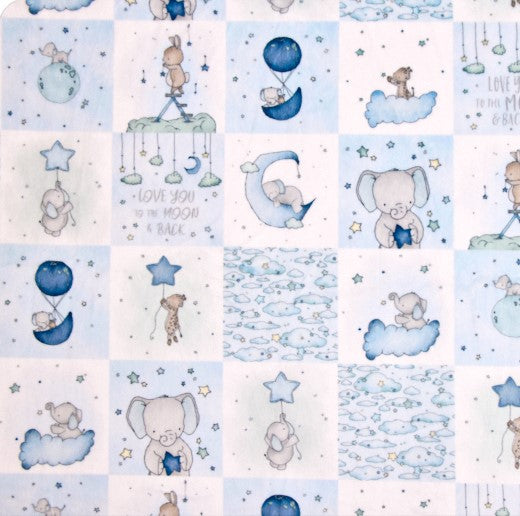 Blue Sweet Melody Design Sweet Dreams Digital - Shannon Fabrics Cuddle Minky (smddcsweetdreamblue)