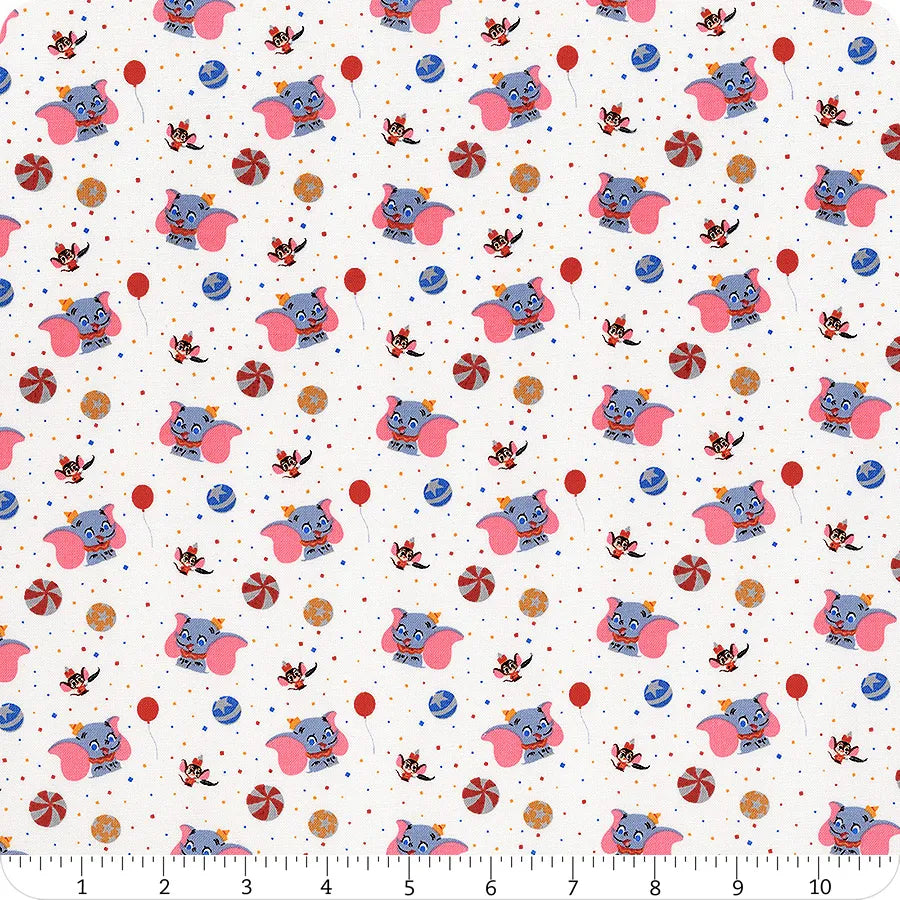 CLEARANCE White Dumbo Circus Act - Camelot Cotton