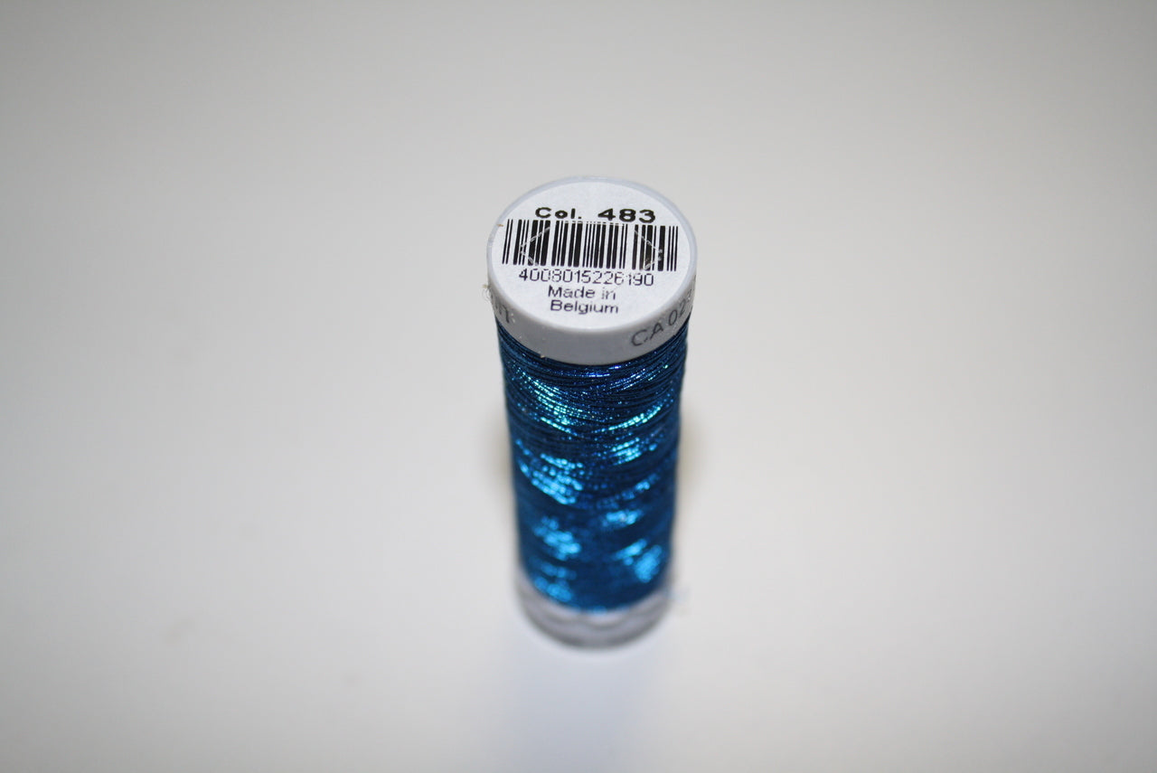 Bright Blue #483 Metallic Thread - 200m