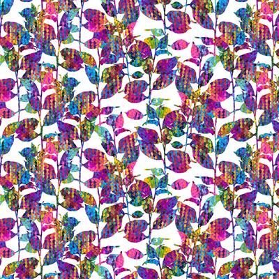 CLEARANCE Divine Nature White Sparkle - Clothworks Cotton