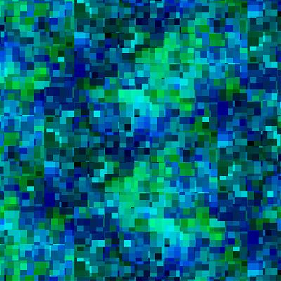 CLEARANCE Divine Nature Green Digital Mosaic - Clothworks Cotton