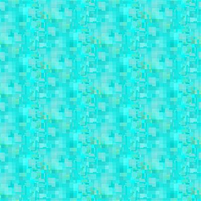 CLEARANCE Divine Nature Aqua Digital Tiles - Clothworks Cotton